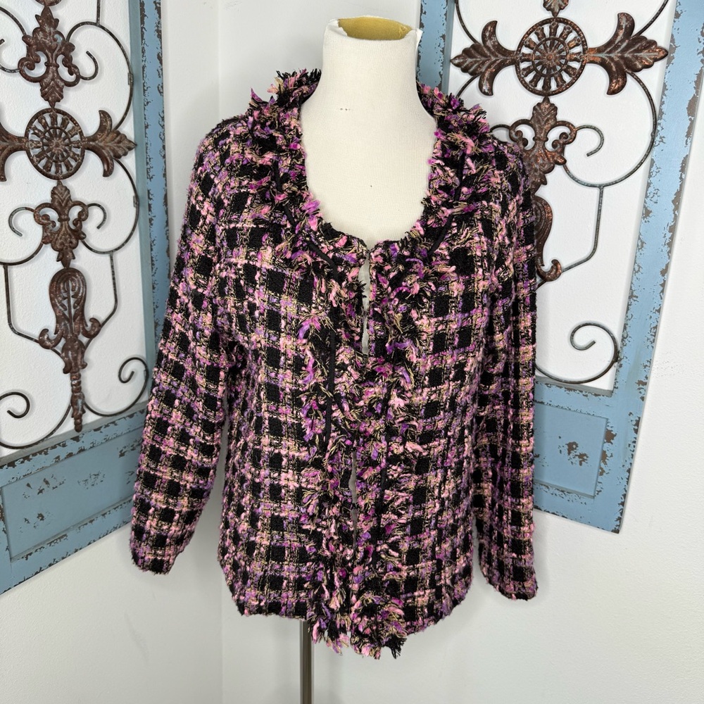 Nick & Mo Tweed Black and Pink Jacket Blazer